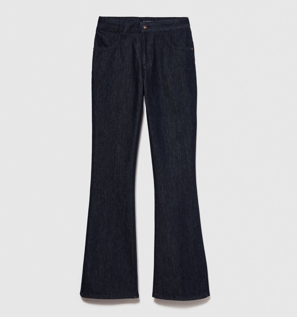 Flare fit Cannes jeans - women's bootcut & flared jeans - Dark Blue | Sisley image number 6